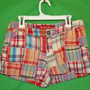 Women's Mudd Jeans Short Shorts Madris Plaid 100% Cotton Size Small